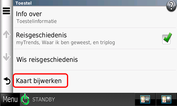 screenshot_DNX7230DAB_selecteer kaart bijwerken