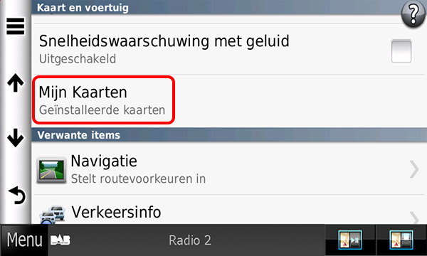 screenshot_DNX7230DAB_Mijn kaarten