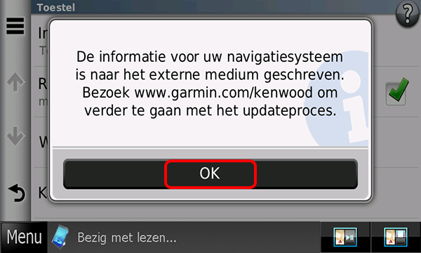 screenshot_DNX7230DAB_identificategegevens zijn weggeschreven